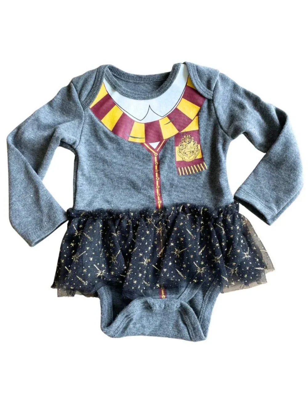 Harry‎ Potter Baby Girl Gryffindor Tutu Skirt Onesie Bodysuit - Size 3-6 Months